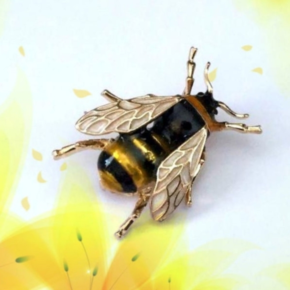 1 LEFT Adorable BROOCH /hair pin HONEYBEE ,scarf - Picture 3 of 7